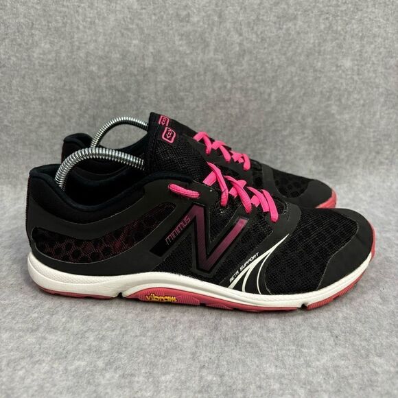 New Balance Minimus Womens Shoes Size 7.5 Black & Pink Low Top Running Sneakers - Picture 3 of 8